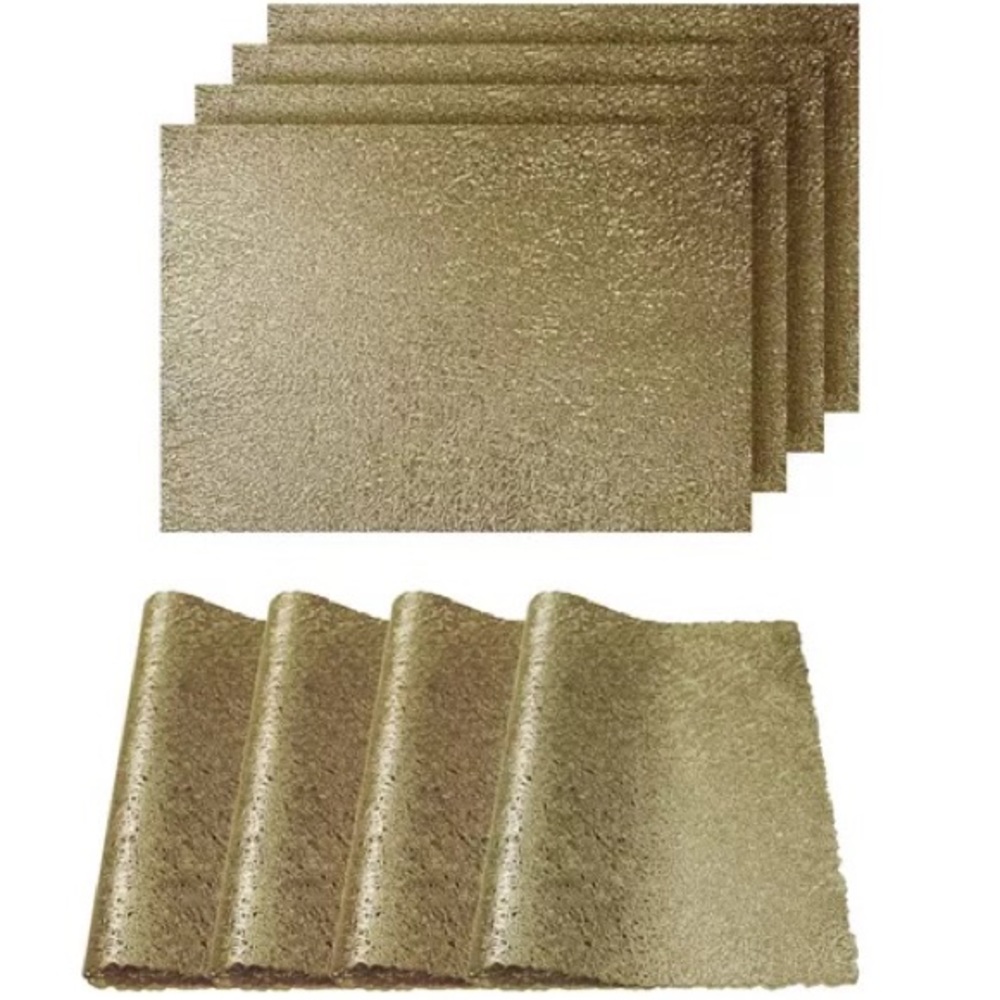 DAINTY HOME
Reversible Metallic Lacey Place Mats Slip Resistant Set of 4
